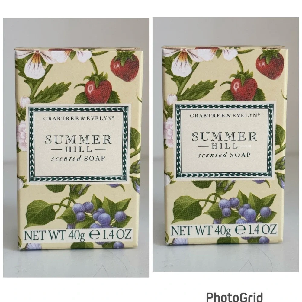Crabtree & Evelyn Summer Hill Soap ORIGINAL 1.4 Oz Set of 2‎ Travel Size New